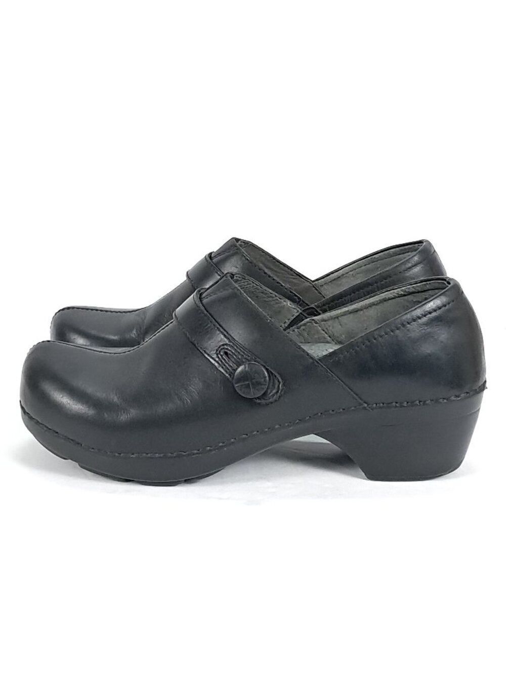 Dansko Solstice Clogs Women EU 38 Black Leather Casual Slip On Shoes 9815020200